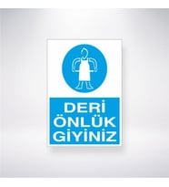 Deri Önlük Giyiniz 21x28 Arkası Yapışkanlı Levha