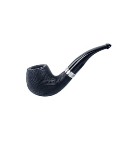 Falconetti 9 mm. Metal Bilezikli Maun Eğik Sap Ahşap Pipo rd31
