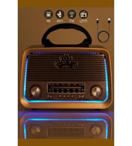 Ahşap Nostalji Görünümlü Radyo Fenerli Bluetoothlu USB-SD Card Mp3 Nostaljik Radyo