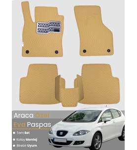 SEAT LEON 1P (2006-2012) Uyumlu EVA Paspas Tam Set–Oto Paspas,Araca Özel,Kolay Montaj