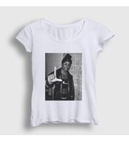 Presmono Kadın Beyaz Harlem Rapper Hiphop Big L T-Shirt 553909tt (Beyaz)