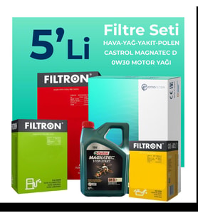 Filtron Peugeot Boxer 2.2 Dizel BLUEHDi Filtre Bakım Seti Castrol Motor Yağlı (2019-2024) 5 Li
