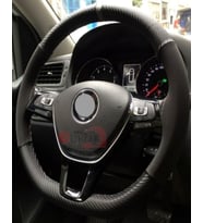 Fiat Linea Uyumlu Direksiyon Kılıfı Karbon Alkantra Gri Yüzüklü