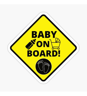 Baby On Board Arabada bebek var Oto Sticker Etiket 19CM md16