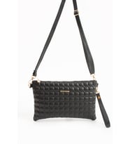 Sanmorris Kadın Suni Deri Siyah Mat Ayarlanabilir Çapraz Ve El Askılı Portföy, Clutch Çanta (Mat Siyah)