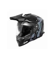 j34 Pro Tour Mat Siyah-Titanium Güneş Vizörlü Cross Kask