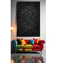 MODERN SANAT KARANLIK SEMBOLLER Ev Duvar Salon Güzellik Salonu Ofis Dükkan Dekarasyon Kanvas Tablo (Çok Renkli)