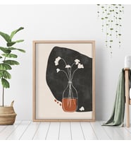 Çerçeveli Tablo Dekorasyon Ev Dekoru Modern Tekli Ahşap Çerçeve (Natural)