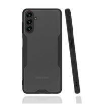 Galaxy A13 Kılıf Kamera Korumalı Arkası Şeffaf Silikon (Siyah)