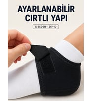 S Beden Cırtlı Topuk Çorabı Ayarlanabilir Topuk ve Ayak Bileği Destekleyici