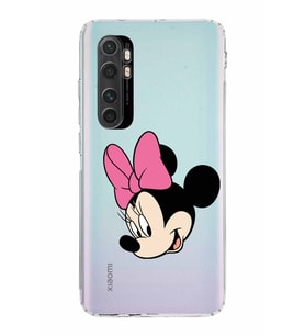 Xiaomi  Mi Note 10 Lite  Kamera Korumalı Kapak Minnie Mouse Tasarımlı Şeffaf  Kılıf