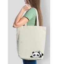 Kanvas Panda Tasarımlı Bez Çanta