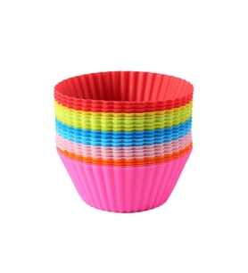 24'lü Silikon Yıkanabilir Tekrar Kullanıma Uygun Cupcake Muffin Tart Puding 7 cm lik Kalıp
