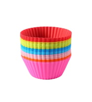 24'lü Silikon Yıkanabilir Tekrar Kullanıma Uygun Cupcake Muffin Tart Puding 7 cm lik Kalıp