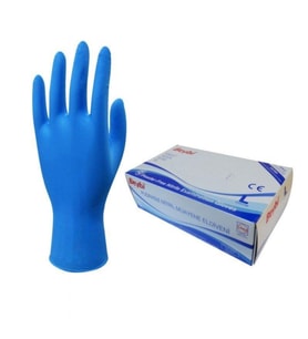 Beybi Pudrasız Nitril Mavi (L) Large Beden Muayene Eldiven 100lü Paket