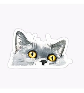 Araba Leptop için Kedi tekir Sticker Yapıştırması Etiket  17CM a1