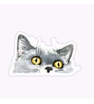Araba Leptop için Kedi tekir Sticker Yapıştırması Etiket  17CM a1