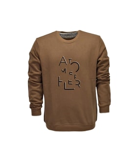 Erkek Baskılı Spor Sıfır Yaka Sweatshirt R2206 BGL-ST03190