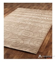 Apex Halı Flat 9756 Beige El Dokuma Modern Salon Halısı (Bej)