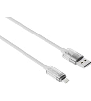 KNIT GLAM 2.1A hızlı şarj destekli, USB-A to Lightning Şarj ve Data Aktarım Kablosu, 1 metre, Beyaz