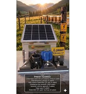 Goldenbee Combo Kit Elektrikli Çit Sistemi Domuz ve Ayı Kovucu 5 Yıl Garanti 1500MT ( SET-302 )