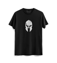 Spartan Resimli Dijital Baskılı  Siyah Tshirt