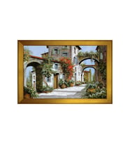 Manzara Temalı Kanvas Tablo 50 x 70 cm Gold Çerçeve