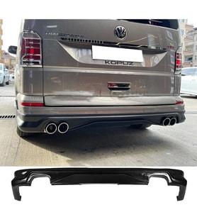 Vw Transporter T6 ABT Arka Ek Plastik Siyah Difüzör Arka-bodykit-ek-karlık