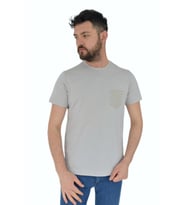 Erkek Baskılı Sıfır Yaka Tişört 2376 BGL-ST02820 (Gri)