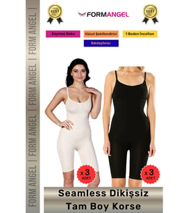 #Korse Masaj Özellikli İz Göstermeyen Kaymaz Dikişsiz Toparlayıcı Kadın Tam Boy Korse 6'lı Set