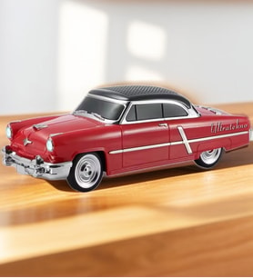 Ultratekno 1952 Lincoln Capri Model Retro Araba Bluetooth Hoparlör Fm Radyo USB Tf Aux Destekli Speaker (Kırmızı)