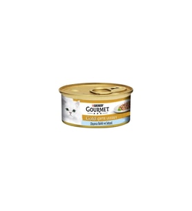 Purina Gold Gourmet 6 Adet Ispanaklı Sos İçinde Okyanus Balıklı Çifte Lezzet 85 gr X 6 Adet