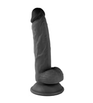 7.1” Realistik Dildo Siyah 18 cm