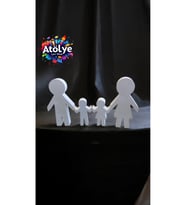 Atölye Lavi Shop Aile figürleri kız erkek çocuk 4 parça aile seti