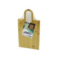 DİKDÖRTGEN=22X38CM AHŞAP BAMBU KESİM PANOSU - KESME TAHTASI OVAL KULPLU (4767)