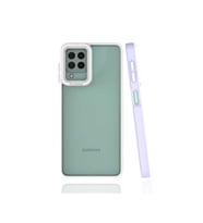Samsung Galaxy M22 Uyumlu Kılıf Zore Mima Kapak (Lila)