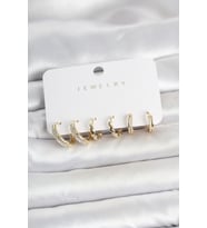 Pirinç Gold Renk Kadın Küpe Seti 5886 - SSSSSS7726-7920