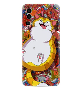 General Mobile GM 23 Kılıf Silikon Desen Özel Seri Tombul Kedi 1739