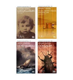Çocukluğum + Huckleberry Finn'in Maceraları + Deniz Kurdu + Dönüşüm- 4 Kitap Set