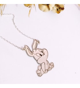 kişiye özel Bugs Bunny gümüş kolye