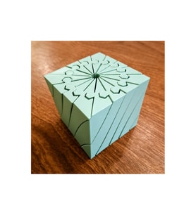 Alvera Twisting Küp – 3D Baskı Mekanik Dönen Bulmaca Küpü-Mint