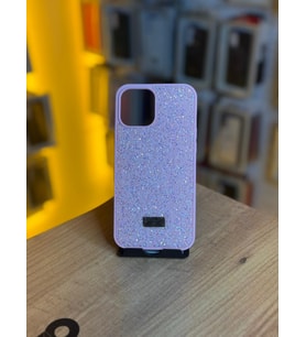 İPhone 12 Pro Max Uyumlu Taş Desenli Silikon Yumuşak Kılıf (Pembe)