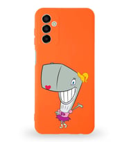 Samsung Galaxy M13 Uyumlu Lansman Kılıf Altı Kapalı İçi Kadife  Pearl Yengeç Tasarımlı  Kapak (Şeffaf)