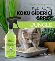 Kedi Kumu Koku Giderici, Jungle 500 ml  Koku Hapseden Doğal Ferahlık Spreyi