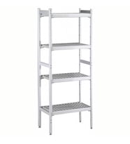 Electrolux Professional Düz Etejer Seti, Aluminyum Ayaklı, 4 Raflı, Her Raf Demonte Polietilen Tabletlerden Oluşur, Tabletler Bulaşık Makinesinde Yıkanabilir - 475x1126 Mm, H=1700 Mm BLS1126