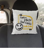 BK Gift Esprili Kare Araç Koltuk Yastığı-1