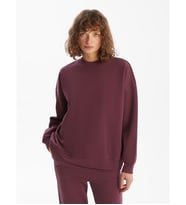 LCW Vision Mürdüm Bisiklet Yaka Oversize Kadın Kalın Sweatshirt
