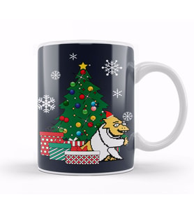 Dr Alphys Around The Christmas Tree Undertale Kupa Bardak Porselen