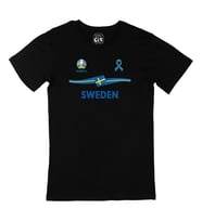 İsveç Euro 2020 Siyah Tişört