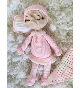 Uykucu Sofia Bebek Amigurumi Organik Oyuncak